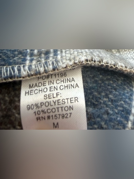 La Miel Aztec Shacket Jacket Oversized Boho Western Coachella Raw Hem Tribal M - Picture 7 of 7